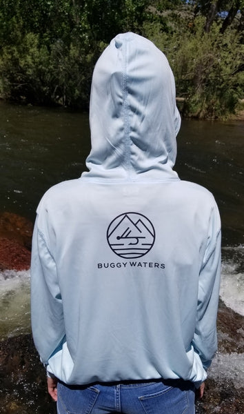 Long Sleeve Solar Hoody Shirt Arctic Blue