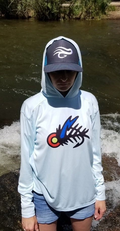 Long Sleeve Solar Hoody Shirt Arctic Blue