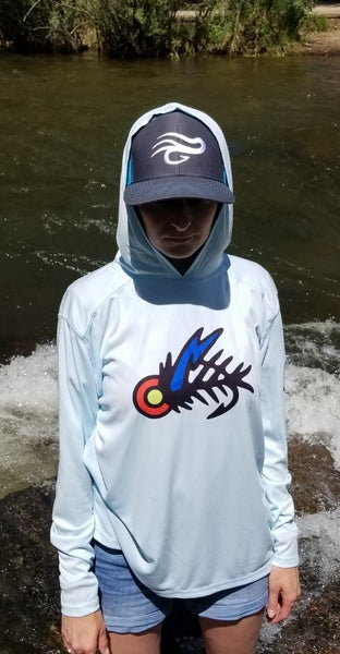 Long Sleeve Solar Hoody Shirt Arctic Blue