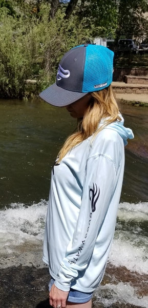 Long Sleeve Solar Hoody Shirt Arctic Blue