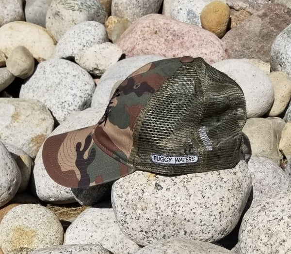 Buggy Waters Camo Unstructured Truckers Hat